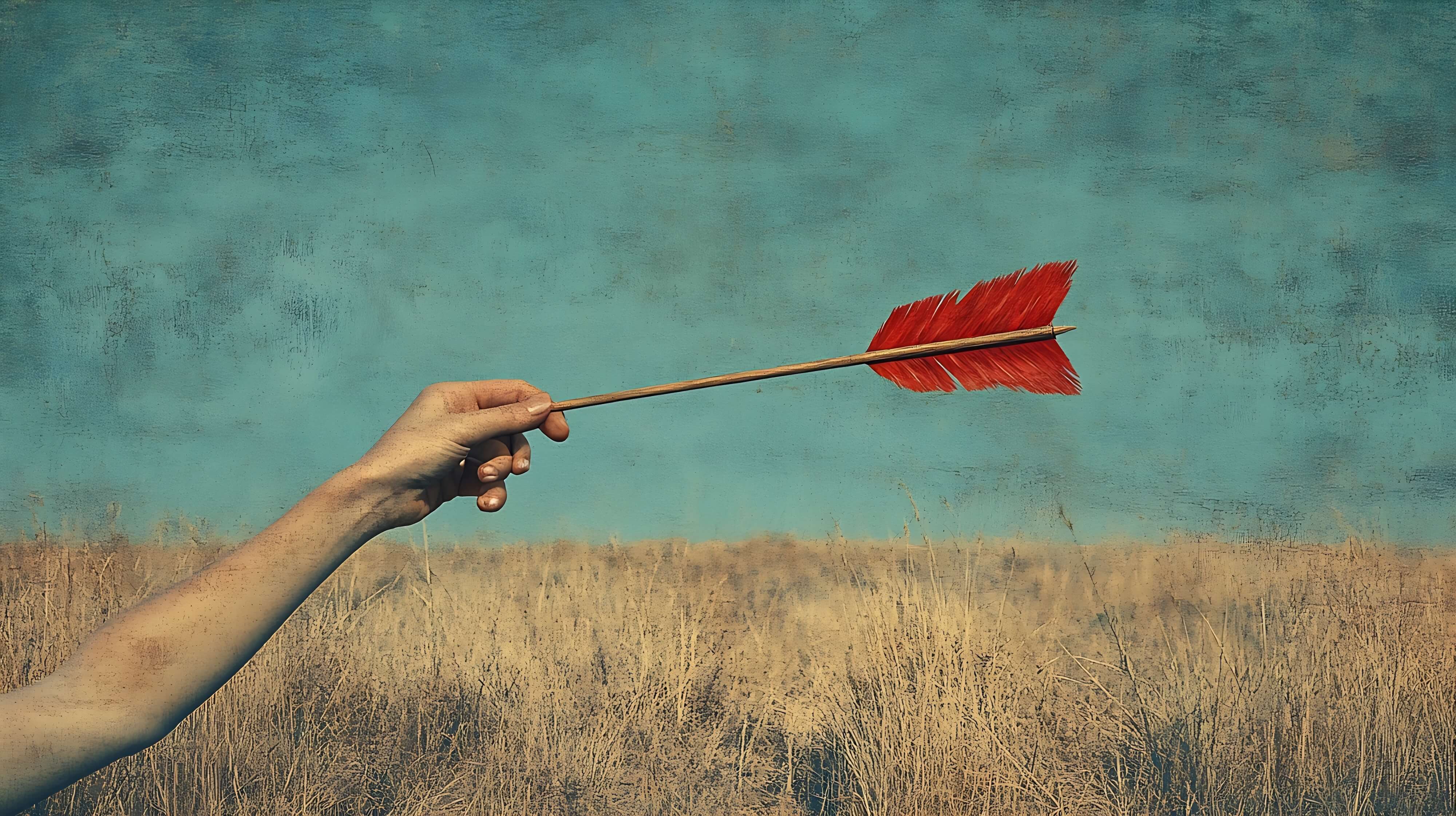 Hand with an arrow